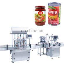 Automatic Food Paste Liquid Piston Filing Machine Ginger Garlic Paste Jar Tomato Paste Can Filling and Sealing Packing Machine