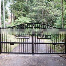 Terrace House Luxury Classical European Style Galvanized Steel Double Door Gate China Top Manufacturer Wrought Iron