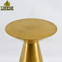 Hot Sale Round Stainless Steel Coffee Table With Gold Metal Legs Furnishings Masterpiece thumbnail-2