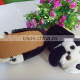 Chinese factory supplier plush dog slipper for adult