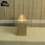 Natural Design Decorative Wooden Table Candle Holder With Glasses thumbnail-6
