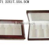 Wholesale 5 Grids Glossy Wood Perfume Gift Packaging Box With Clear Window W572 thumbnail-3