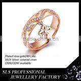 2015 Fashion Italian Style 925 Stering Silver Rose Gold Plated Beautiful Jewelry Set thumbnail-4