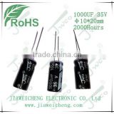 KM 1000UF 35V 10*20mm aluminum electrolytic capacitor