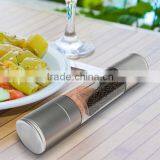 2 in1 Stainless steel pepper & salt grinder glass pepper grinder