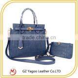 Classical Croco Ladies Handbag Set With Outside Wallet Quality Choice thumbnail-2