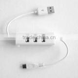 Black Micro Charge Cable With 3 Port Usb Hub for Samsung thumbnail-5