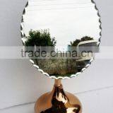Designed Round Ball Base Rose Gold Oval Decorative Table Mirror Bathroom Mirror Stand thumbnail-1