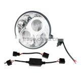 "Wholesale"7" Round LED Head Lamp 48W Car Led Headlights H4 H13 for Jee-p Wrangler Toyota Harley Lan-dRover, Defende-r thumbnail-3