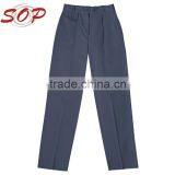 2016 Dark Navy Pleated Fly Front School Uniform Pants With Elastic Waist For Juniors Boys Quality Choice thumbnail-1