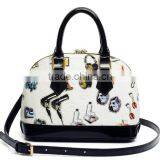 Wear-resisting PU Leather Youth Fashion Shell Shape Handbag thumbnail-2