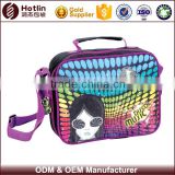 600D polyester insulated lunch bag for school girl