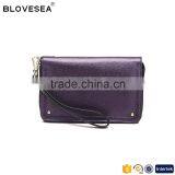 Elegant Style Women Wristlet Purse in Deep Purple Clutch Bags PU Leather Credit Card Wallet thumbnail-1