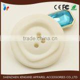 Big Size Pure White Plastic Abs Clothing Button