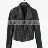 China Wholesale Supplier Cool Shinny Black Pu Leather Jacket For Women thumbnail-5