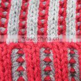 Red Color Women's Kendall Beanie Knit Hat thumbnail-4