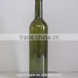 empty 750ml antique green wine glass bottle