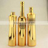 Excellent Quality Cheap Fancy Champagne Bottles Electroplate Bottles 750ml Golden Bottles thumbnail-1