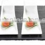 H8623 fine white porcelain small dish square with stone tray