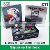 100 Pcs Poker Set Tin Box thumbnail-1