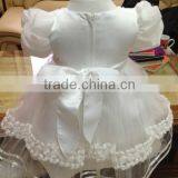 Elegant White 18 Months Baby Dress Hairband Free 18 Months Baby Dress thumbnail-4