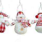 Christmas Tree Decoration Red and White Snowman Hanging thumbnail-3