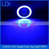 Auto Fog Daytime Running Light Double Halo Rings RGB COB Eagle Eye Light thumbnail-3