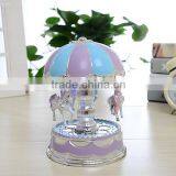 Wood Craft Carousel Music Box Lover Christmas Gift Flash Light Music Box thumbnail-3