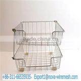 Storage Basket Stacking Wire Mesh Cage thumbnail-3