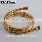 CL002 Golded Color Double Lock Brass Flexible Shower Hose thumbnail-5