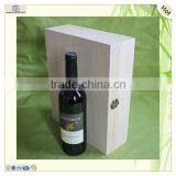 Natural Unfinished Hinged 3 Bottles Compartments Wood Wine Case thumbnail-6
