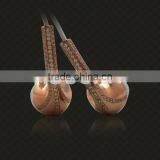 High Quality Gold Earphone With Diamond for Iphone 6, 24k Luxury In-ear Earphone,for Iphone Gold Earphone thumbnail-5