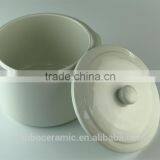 Cheap Magnesian Ivory White Porcelain Soup Tureen With Lid thumbnail-2