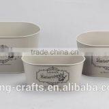 New Style Lavender Design Oval Metal Planter Pot for Garden thumbnail-2