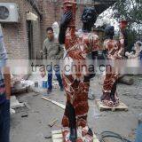 European Style Marble Garden Lady With Lamp Sculpture thumbnail-6