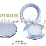 Plastic Pocket Lighted Mirror Foldable Cosmetic Mirror With LED Light thumbnail-1