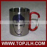 2017 Wholesale Stainless Steel Mug With Carabiner Handle thumbnail-2