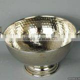 Nickle Plated Shiny Hammered Deer Handle Wine Cooler thumbnail-1