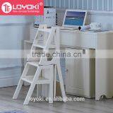 New Design Wooden Stool Convertible Ladder Chair Fold Step Stool thumbnail-2