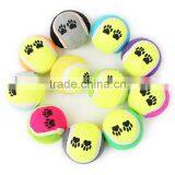Double Color Rubber Pet Toy Ball no Stretch Footprint Pet Tennis Pet Ball 6CM Dog Toy Tennis thumbnail-1