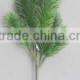 GREEN ARTIFICIAL PLASTIC PINE BRANCH W/8 TIPS thumbnail-1