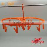 Double Loop Colorful Plastic Hanger With 14pegs thumbnail-1