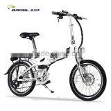 20 Inch Mini Folding Electric Bike Consealed Lithium Battery Ebike With Disc Brake White Color thumbnail-4
