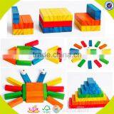 Wholesale 54 PCS Children Wooden Building Bricks Game Toy Colorful Kids Stacking Wooden Building Bricks Game Toy W13D154 thumbnail-2
