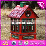 New Design Red House Shape Christmas Wooden Music Box W07B023B thumbnail-4