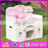 2016 New Design Preschool Home Play Wooden Strawberry Kitchen Set for Toddlers W10C148 thumbnail-6