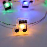 Производитель накаливания на батарейках RGB тёплого белого медного светильника на нитях в форме музыкальных нот thumbnail-4