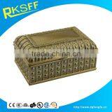 Square Shape Antique Custom Metal Alloy Jewelry Package Box thumbnail-2
