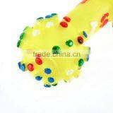 Hot Sale!! 2015 Christmas Gift Pet Supplies Pet Dog Cat Puppy Colorful Sound Polka Dot Squeaky Rubber Dumbbell Chewing Toy thumbnail-5