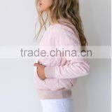 New in Style Woman Soft Shell Jacket Quilted Bomber Jacket Wholesale thumbnail-5